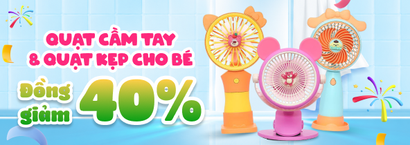 Quạt cầm tay & Quạt kẹp cho bé Đồng giảm 40%